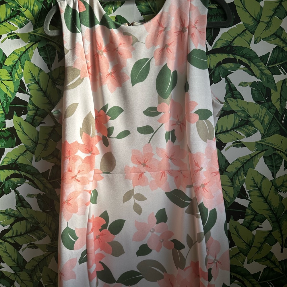Calvin Klein Pink and Coral Floral Dress - Picture 2 of 6
